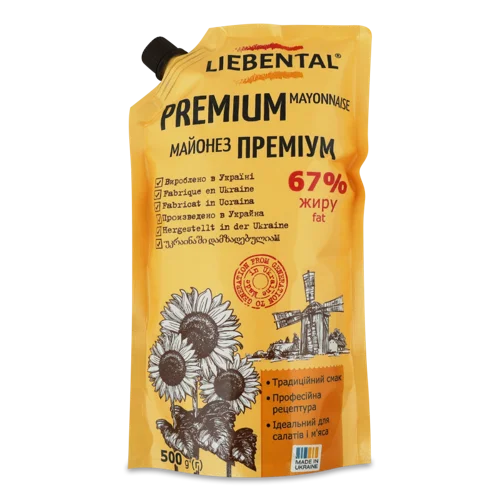 Майонез Вищого Ґатунку 67% Преміум Liebental, 500г