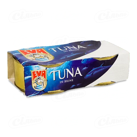 Тунець EVA філе в розсолі, 2*80г/уп