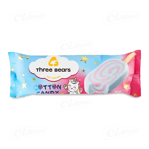 Морозиво Три Ведмеді Cotton Candy 70г