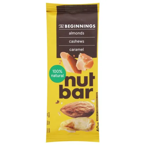 Батончик The Beginnings горіховий з карамеллю 35г