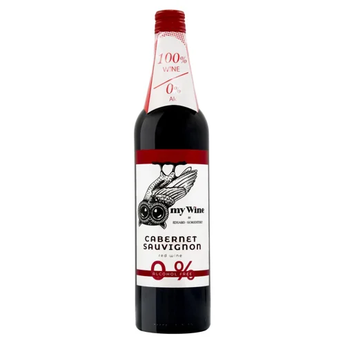 Вино My Wine Каберне Совіньйон червоне напівсолодке безалкогольне 0,75л