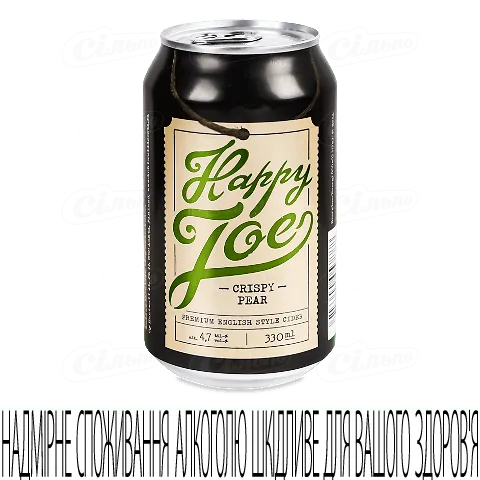 Сидр Happy Joe Crispy Pear у залізній банці, 0,33л