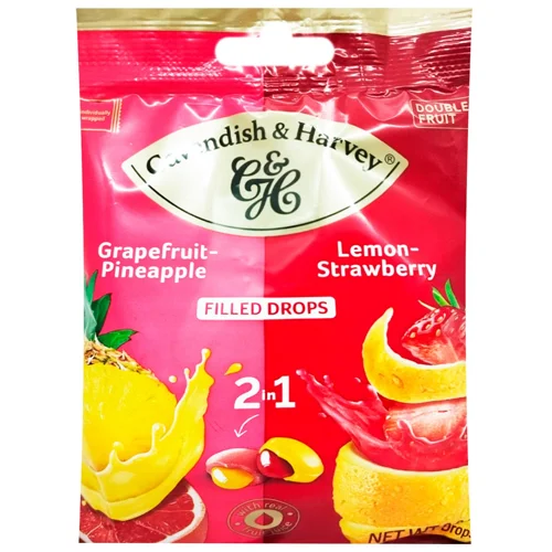 Льодяники Cavendish & Harvey Грейпфрут-ананас та лимон-полуниця 75г