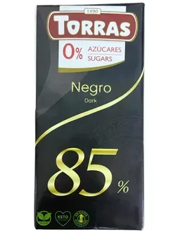 Шоколад Torras Negro чорний 85% без цукру 75г