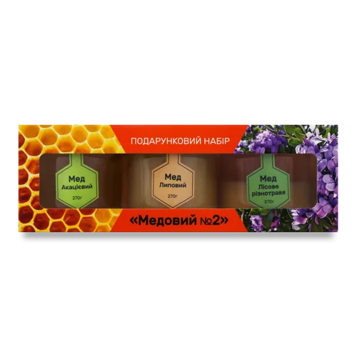 Набір Подарунковий Асорті Медовий Вищого Ґатунку, 810г