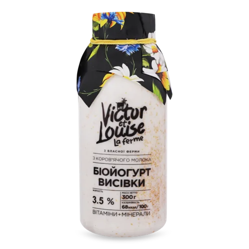 Біойогурт З Коров'ячого Молока 3.5% Висівки Victor Et Louise, с/пл, 300г