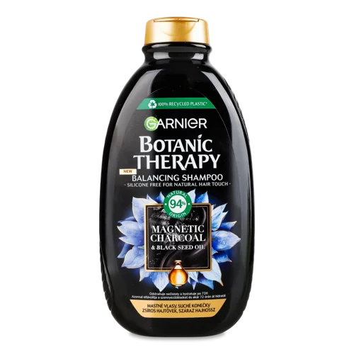 Шампунь Магнітний Вугілля та Олія Чорного Насіння Botanic Therapy Garnier, 400мл