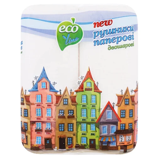 Рушники паперові Eco Line 2-шарові 2шт