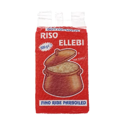 Рис шліфований пропарений Ellebi вакуум 500г х6
