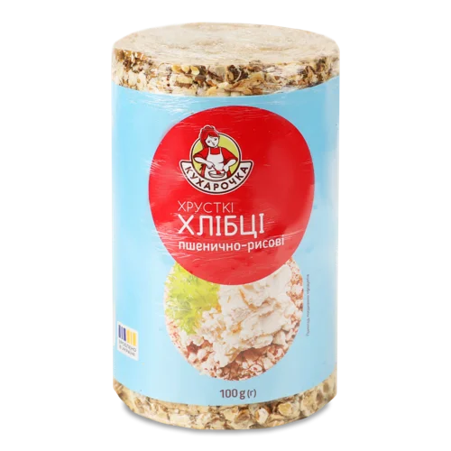 Хлібці Хрусткі Сухі Пшенично-Рисові, 100 Г