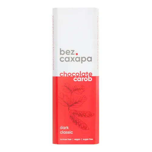 Шоколад чорний з керобу Classic без цукру 25г