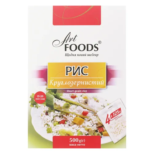 Рис круглозернистий Art Foods 500г