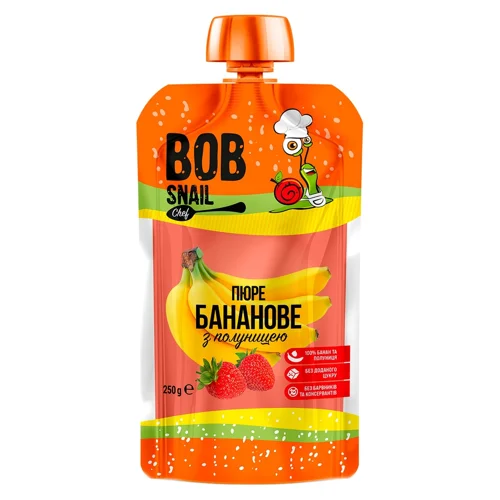 Пюре Bob Snail банан-полуниця 250г