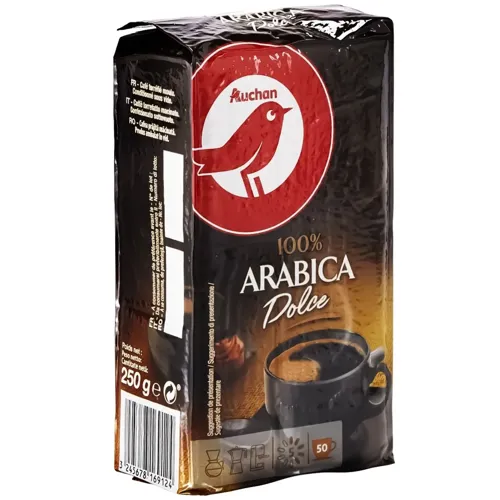 Кава Ашан Arabica Dolce мелена 250г