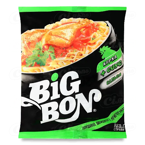 Локшина Big Bon курка + соус сальса, 75г