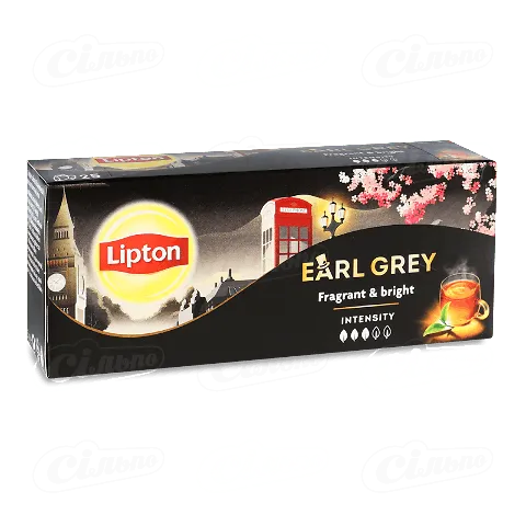 Чай чорний Lipton Earl Gray, 25*1,5г