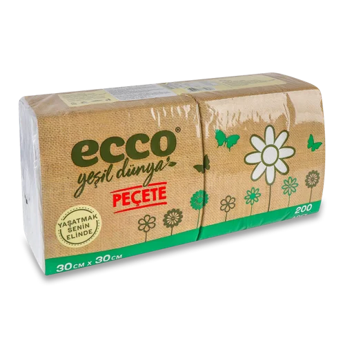 Салфетки Ecco Green World, Вищого ґатунку, в/с, 100 шт