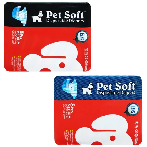 Підгузки для собак Pet Soft Джинс 44*31см 8шт