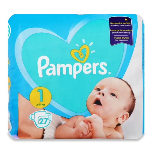 Підгузки Дитячі Одноразові 2-5кг Pampers 27шт, в/с