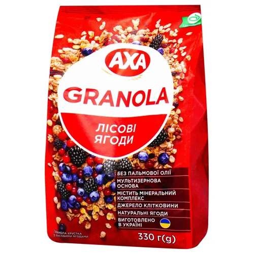 Гранола Аха хрустка з лісовими ягодами 330г