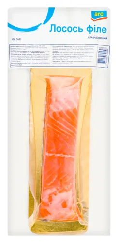 Лосось філе шматок Aro солом'яного з/ш в/у 130г