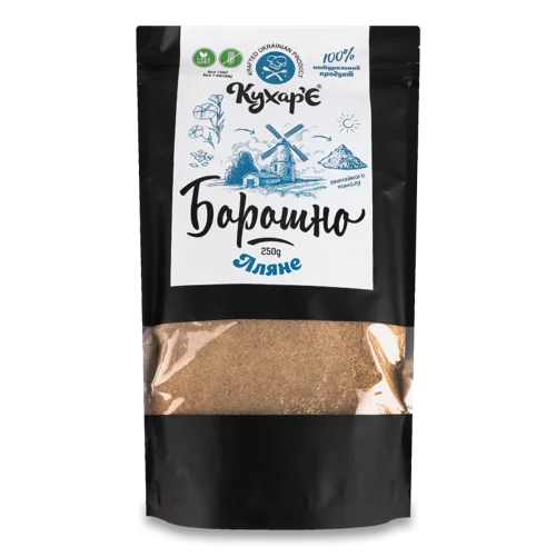 Борошно Лляне Вищого Ґатунку, Пакування 250г