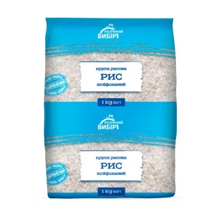 Крупа 1 кг Розумний вибір рис подрібнений м/уп