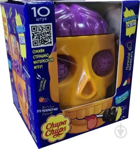 Карамель Chupa Chups 3D Mini Skull упаковка 10*15г