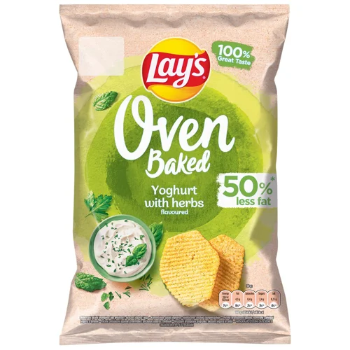 Чипси Lay's Oven Baked картопляні зі смаком йогурту з травами 110г