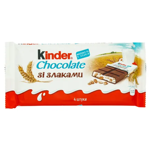 Шоколад молочний з молочно-злаковою начинкою Chocolate Kinder м/у 94г
