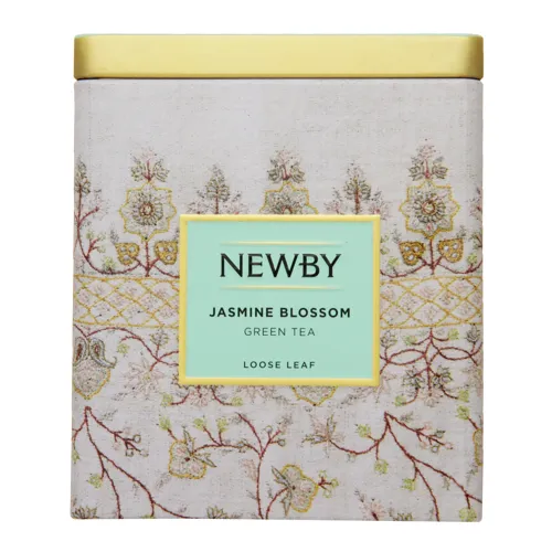 Чай зелений байховий крупнолистовий ароматизований Jasmine Blossom Newby, 125г
