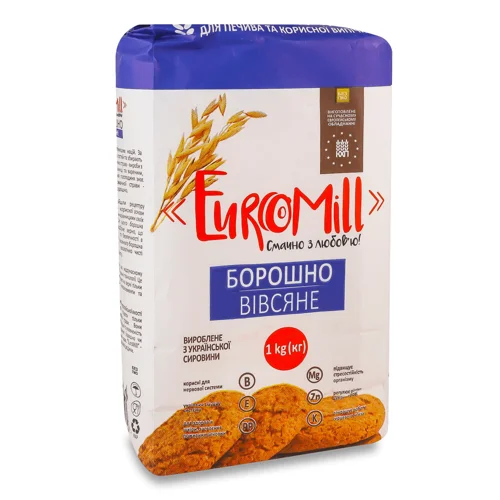 Борошно EuroMill вівсяне,1кг