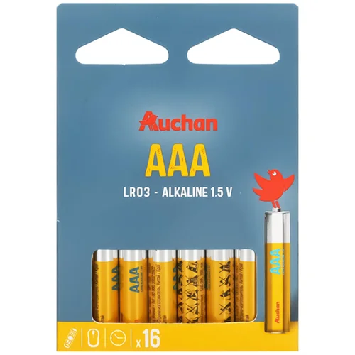 Батарейки Auchan Standart AAA 16шт