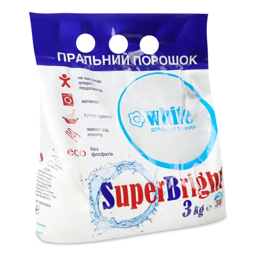 Порошок для Прання SuperBright для Білих Виробів, в/ґ, 1 кг