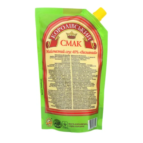 Соус Майонезний Вищого Ґатунку 40%, Весняний Королівський Смак, 360г