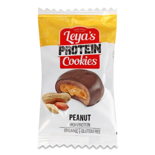 Протеїнове Печиво Leya's З Арахісом В Темному Шоколаді, 200г