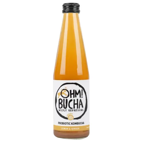 Напій Ohm!Bucha Комбуча Лимон та імбир негазований 0,35л