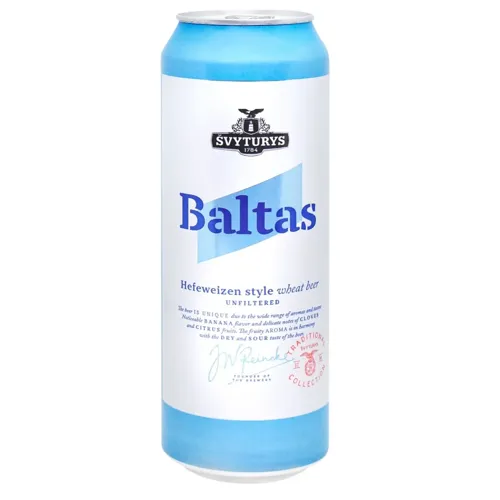 Пиво Svyturys Baltas світле нефільтроване 5% 0,568л