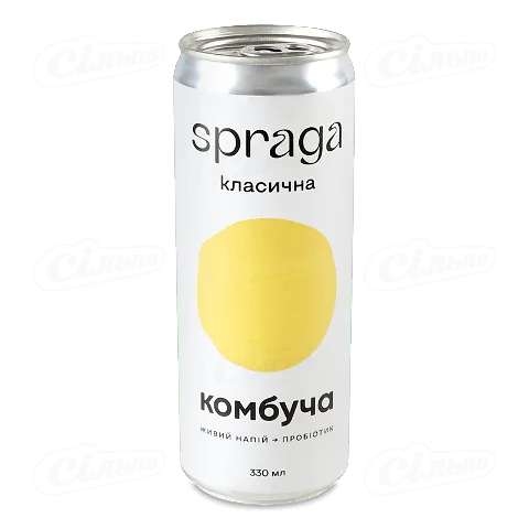 Напій Лавка традицій Spraga Комбуча класична з залізній банці, 330мл