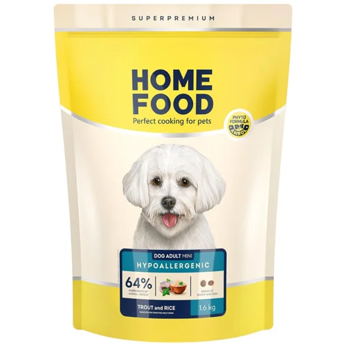 Корм сухий Home Food з фореллю та рисом для собак малих порід 1,6кг