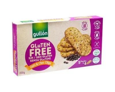 Печиво GULLON без глютену вівсяне Desayuno Choc-chips 220г