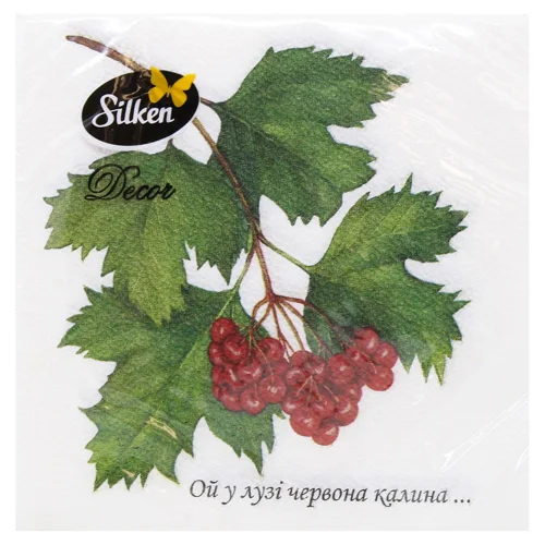 Серветки Silken Калина 33х33см 16шт