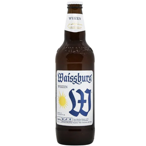 Пиво Waissburg Weizen світле нефільтроване 5% 0,5л