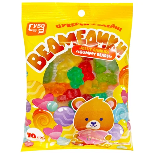 Цукерки Субота Ведмедики желейні 70г