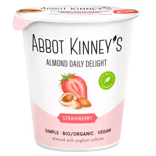 Йогурт мигдальний Abbot Kinney's з полуницею органічний 0,4л