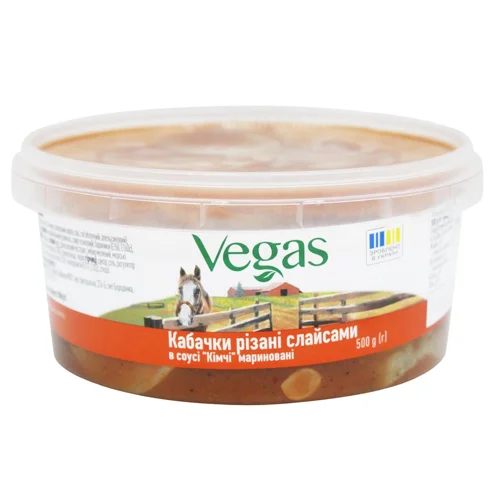 Кабачки Vegas різані в соусі Кімчі мариновані 350г
