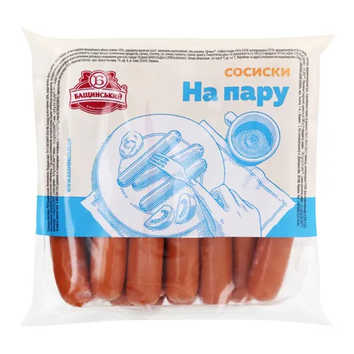 Сосиски На пару Бащинський м/у 0.81кг