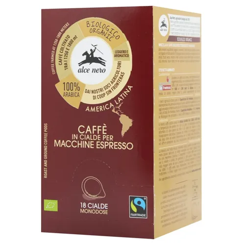 Кава Alce Nero Арабіка 100% органічна в капсулах 125г