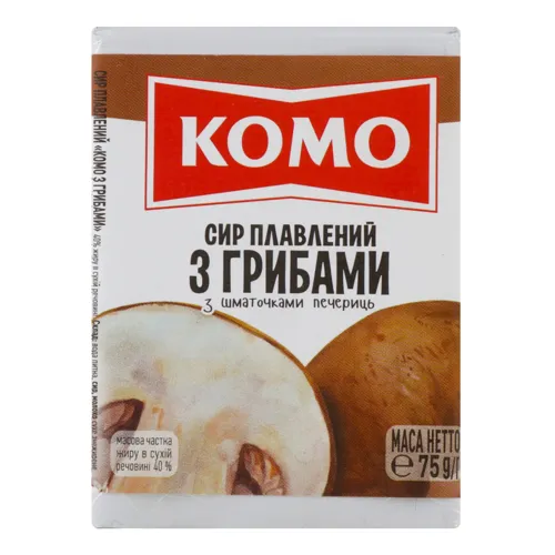 Сир плавлений 40% з грибами Комо м/у 75г