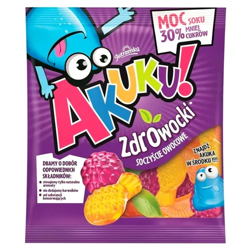 Цукерки Jutrzenka Akuku! Фрукти желейні 90г